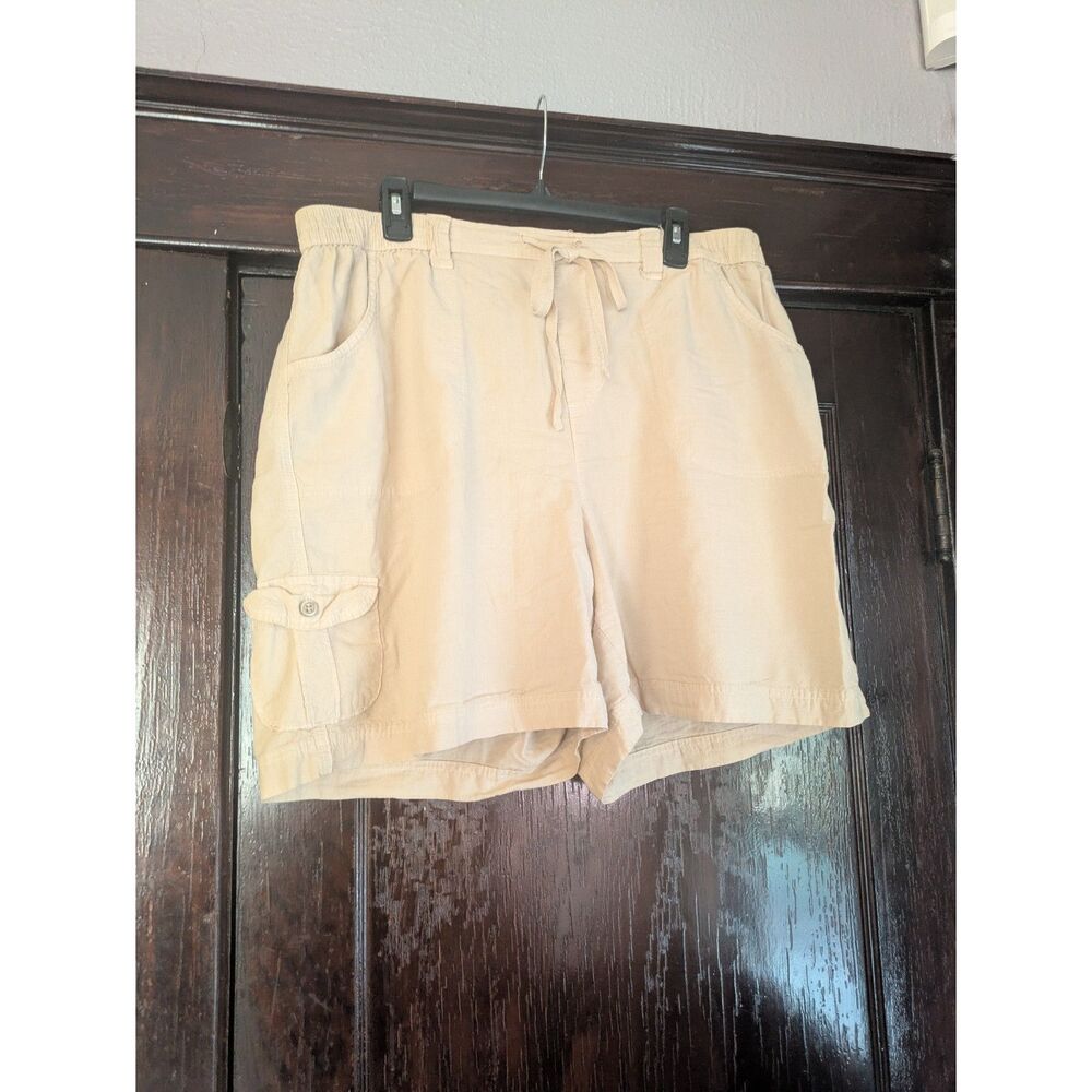 Karen Scott Tan Khaki 100% Cotton Shorts 6.5 inch inseam - XL